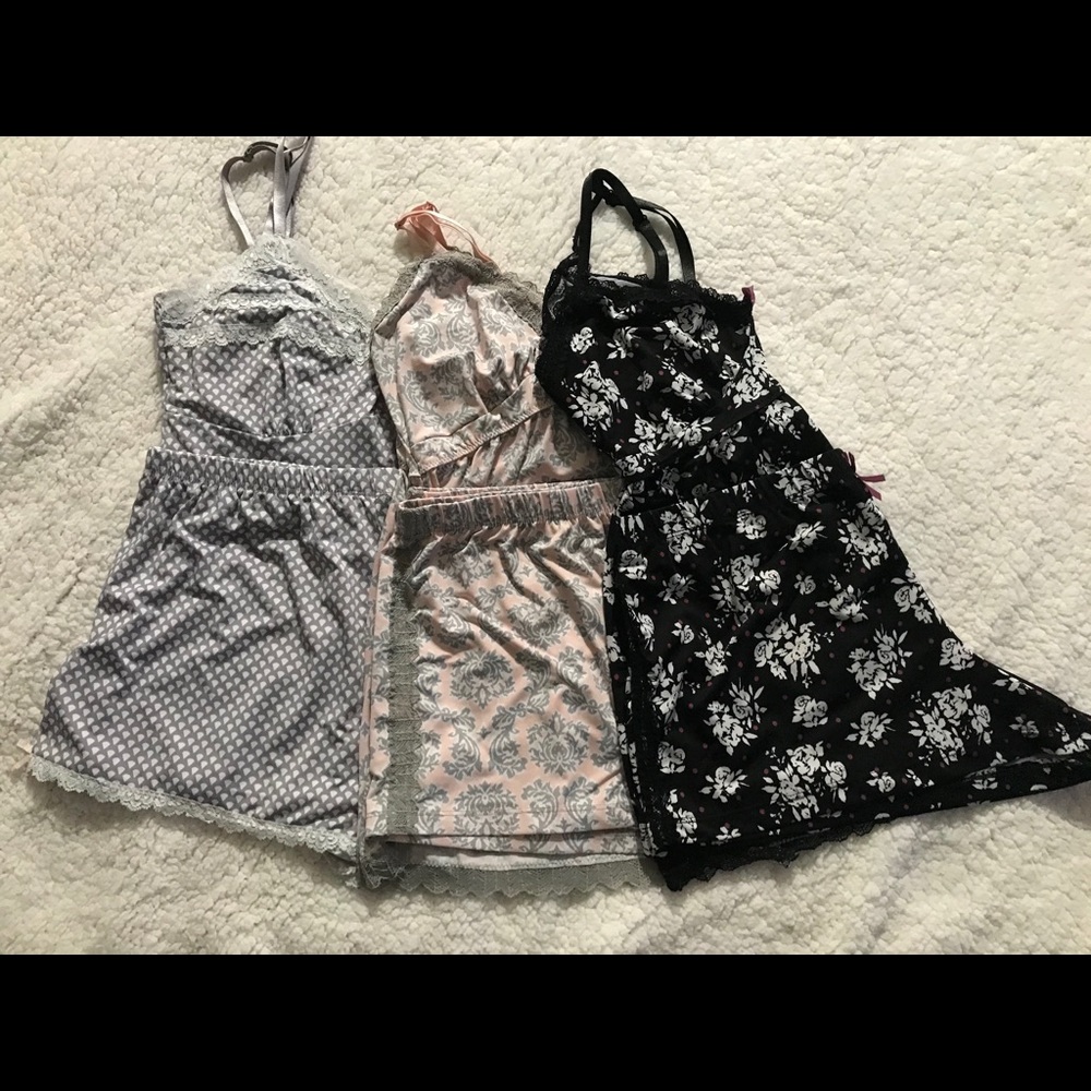Three sets of pajamas use in good condition size M